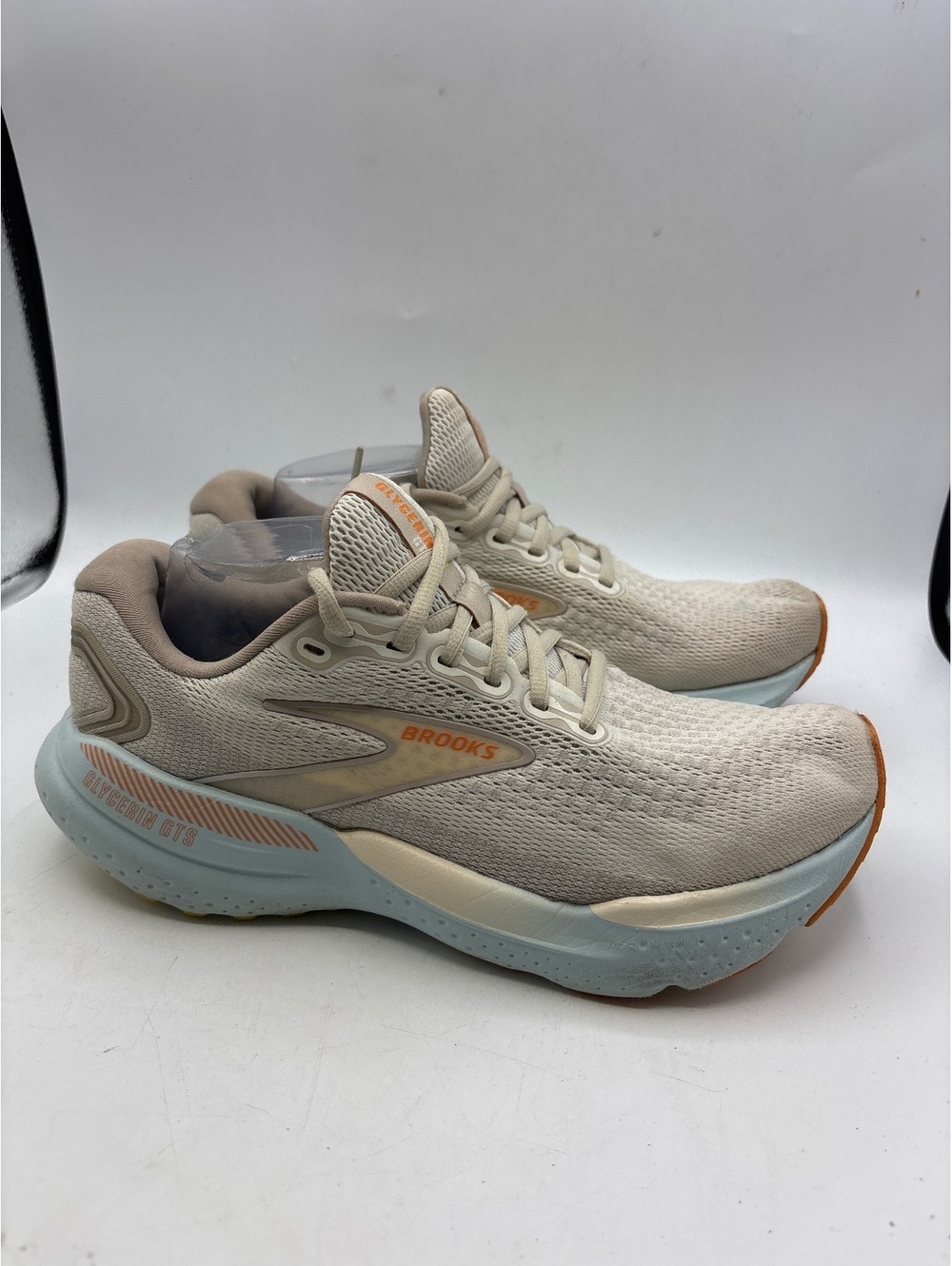 Brooks Glycerin GTS 21 Womens 9.5 Cream  Pastel Sneaker Running 1